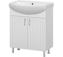 Тумба с раковиной Misty напольная изео - 70 прямая, белая эмаль УТ000015762