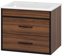 Тумба с раковиной Misty кедр 60 с 2 ящиками УТ000014436