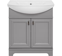 Тумба с раковиной Misty лувр 75 серая УТ000014249