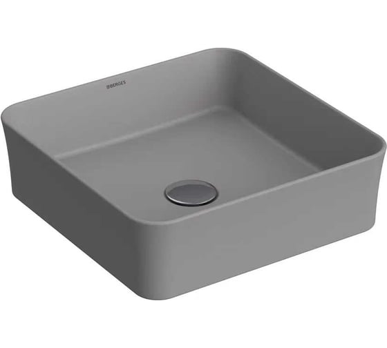 Накладная раковина Berges Ego sl 38x38 см, матовый серый 181060