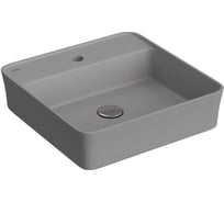 Накладная раковина Berges Ego sl 45x45 см, матовый серый, с отверстием под смеситель 182064
