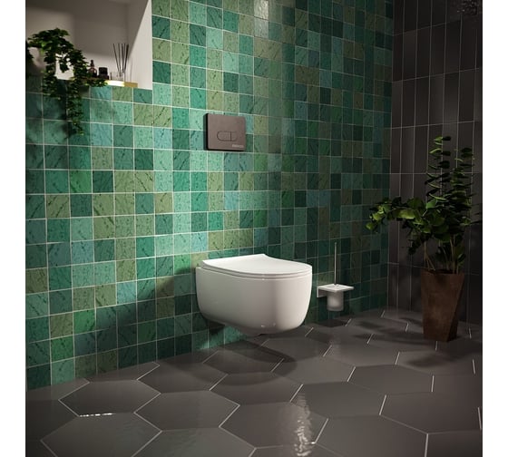 Комплект для монтажа подвесного унитаза Berges инсталляция novum525, кнопка d5 soft touch черная, унитаз ego rimless, сиденье дюропласт toma slim so 047235