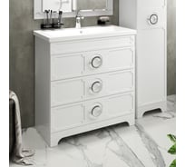 Тумба с раковиной Misty лейла 80 белая УТ000011635