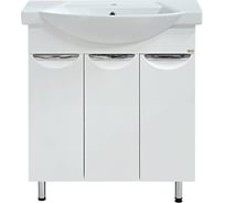 Тумба с раковиной Misty лаванда 75, белая УТ000000882