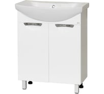 Тумба с раковиной Misty лаванда 65, ral9010 белая УТ000010069