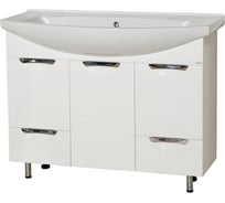 Тумба с раковиной Misty лаванда 105, белая УТ000000394