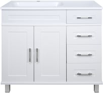 Тумба с раковиной Misty купер 90 белая, с 4 ящиками УТ000010922