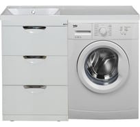 Тумба с раковиной Misty куба 50, ral9010 белая УТ000003677