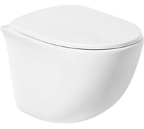 Подвесной безободковый унитаз Art&Max PESCARA с сиденьем в комплекте AM016CHR/SC