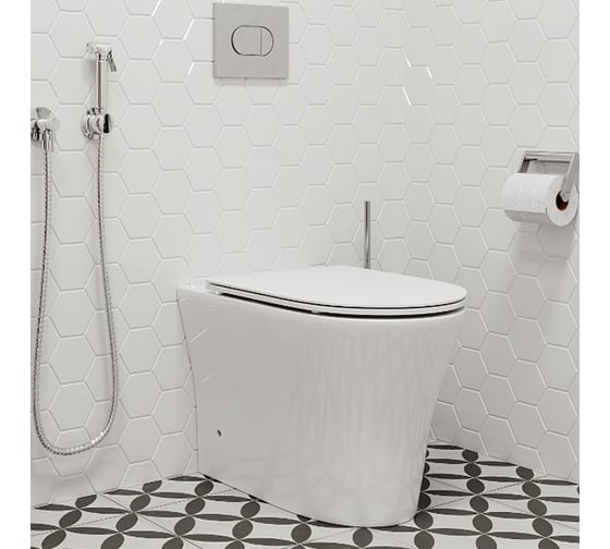 Приставной унитаз Cerutti SPA Adige F безободковый, сиденье с микролифтом 8907