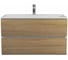 Тумба с раковиной для ванной Uperwood Barsa 90 см, раковина белая, подвесная тумба белая/дуб сонома 29830205648 1
