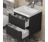 Тумба с раковиной для ванной Uperwood Tanos NEW 50 см, подвесная, черная 2190000014 6