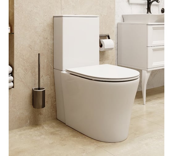 Унитаз-компакт напольный Cerutti SPA Santa ct безободковый сиденье с микролифтом 8916