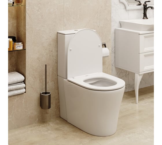 Унитаз-компакт напольный Cerutti SPA Santa ct безободковый сиденье с микролифтом 8916