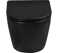 Унитаз подвесной Cerutti SPA Sella aria tornado mb ct безободковый с сиденьем микролифт черный матовый 9530