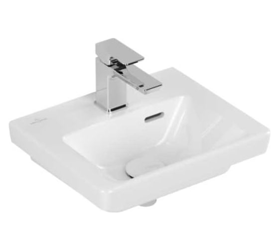 Раковина Villeroy & Boch Subway 3.0 370х305х130 мм, 1 отверстие для смесителя, альпийский белый 43703701