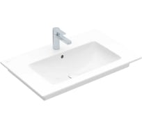 Раковина Villeroy & Boch Venticello 800х500х165 мм, 1 сквозное отверстие для смесителя, 2 промаркированных, альпийский белый 41048L01