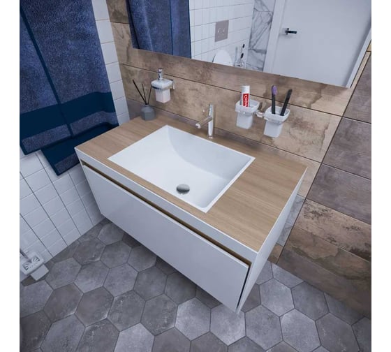 Врезная раковина MORVARID SPA фарфор, 53 см 1376253