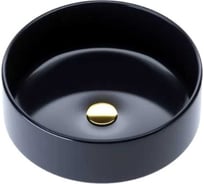 Накладная раковина MORVARID Delta Top Counter фарфор, черный глянец, 36 см 1365436gb