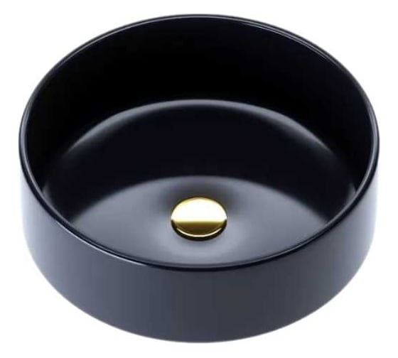 Накладная раковина MORVARID Delta Top Counter фарфор, черный глянец, 36 см 1365436gb