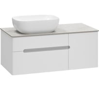 Комплект мебели для ванной Misty Роял 100 белый, раковина, столешница УТ000014971