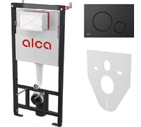 Инсталляция Alcadrain Set с кнопкой M678 черный матовый + M91 AM101/1120-4:1 RU 00075523