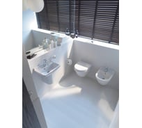 Подвесной унитаз Duravit Starck 3 с вертикальным смывом Durafix 00000004463 2225090000