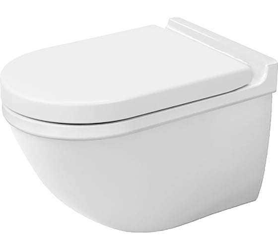 Подвесной унитаз Duravit Starck 3 с вертикальным смывом Durafix 00000004463 2225090000