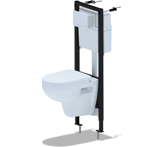 Инсталляция АНИ Пласт WC1010 в наборе с унитазом  "BEST" SANITA LUXE, с сидением WN4140