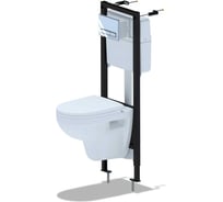 Инсталляция АНИ Пласт WC1010 в наборе с унитазом "BEST" SANITA LUXE, с сидением WN4141