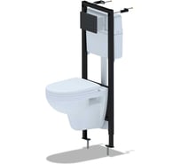 Инсталляция АНИ Пласт WC1010 в наборе с унитазом "BEST" SANITA LUXE, с сидением WN4143