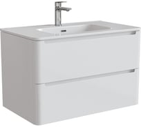 Тумба с умывальником IDDIS Edifice подвесная, 80 см, белая EDI80W0i95K