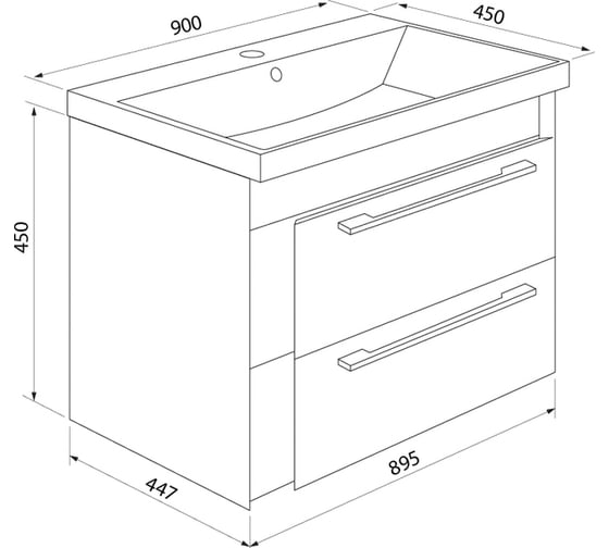 Мебельный умывальник IDDIS 006 90 см 0069000i28