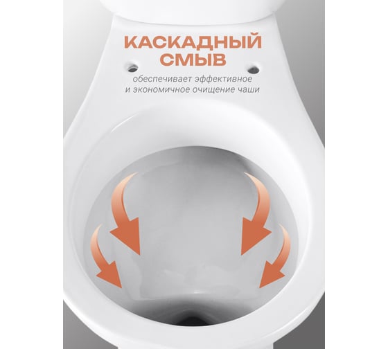 Унитаз-компакт Santeri Виктория белый нижний подвод косой выпуск 1/реж 1.P301.6.S00.00B.F 023-1638 1P3016S0000BF