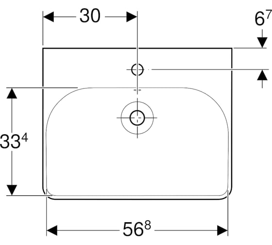 Раковина Geberit Smyle Square 500.229.01.1 00000071326
