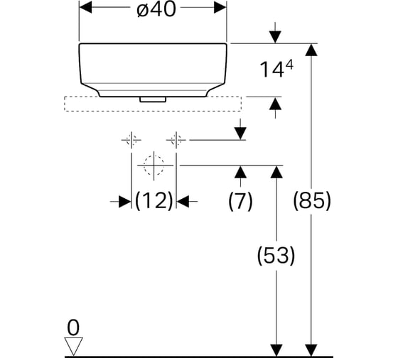Накладная раковина Geberit VariForm круглая 500.768.01.2 00066570