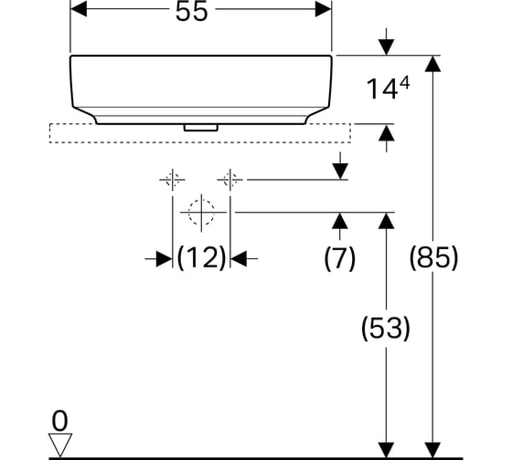 Накладная раковина Geberit VariForm овальная 500.771.01.2 00066575
