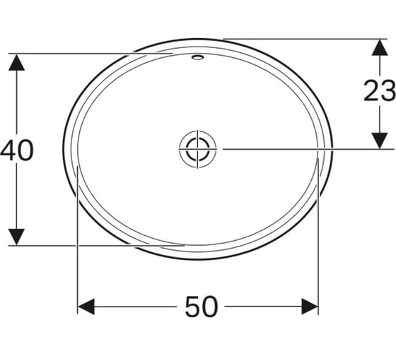 Раковина Geberit VariForm с установкой под столешницу, овальная 500.752.01.2 00067108