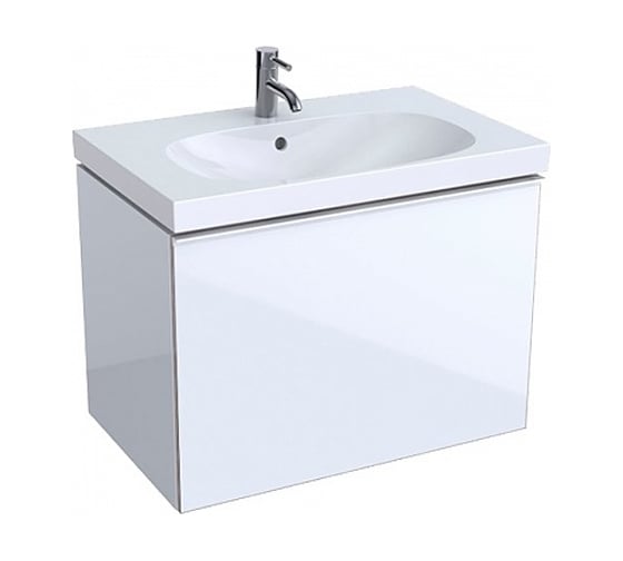 Раковина Geberit Acanto с отверстием, с переливом, 75x48см 500.622.01.2 00000058409