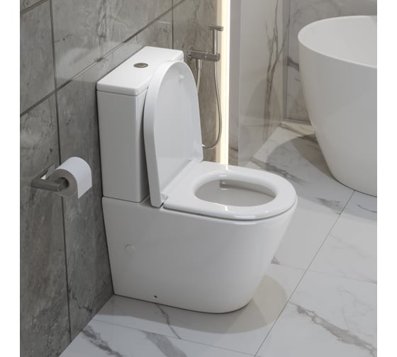 Унитаз-компакт безободковый BelBagno со смывом TORNADO с быстросъёмным сидением с функцией Soft Close BB2149CP-TOR/BB2149T/BB105SC