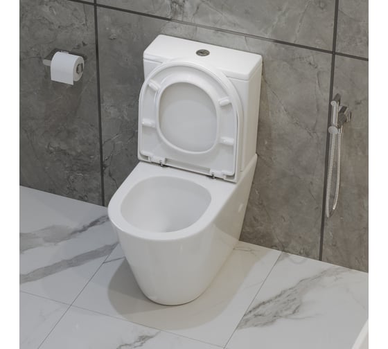Унитаз-компакт безободковый BelBagno со смывом TORNADO FLAY-TOR с быстросъёмным сидением с функцией Soft Close BB2149CP-TOR/BB2149T/BB865SC
