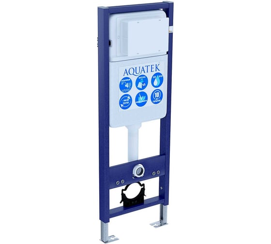 Узкая инсталляция для подвесного унитаза Aquatek INS-0000017 Standart 37, 1130х370х150 мм, + звукоизоляционная прокладка 00000134919