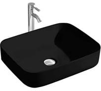 Раковина для установки на столешницу AQUATEK ВЕГА AQ5515-MB 500х390х130 мм, матовый черный 00000135033