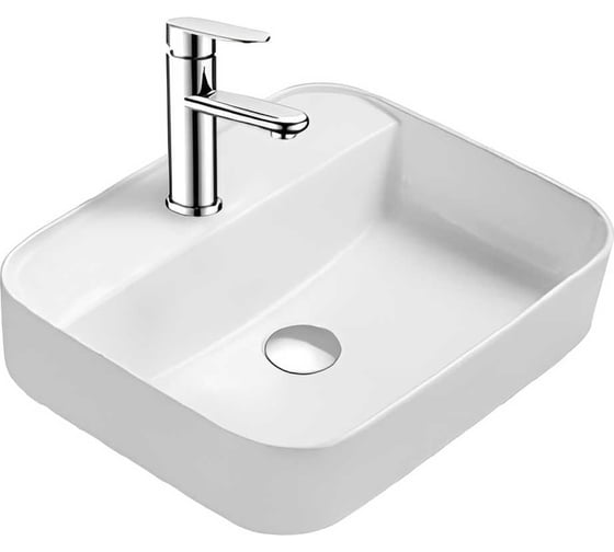 Раковина для установки на столешницу AQUATEK ВЕГА AQ5506-MW 500х395х140 мм, матовый белый 00000135035