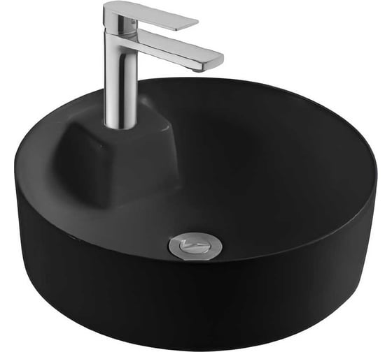 Раковина для установки на столешницу AQUATEK ЕВРОПА AQ5212-MB 405х405х140 мм, матовый черный 00000135031 1