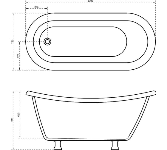 Акриловая ванна ABBER AB9293