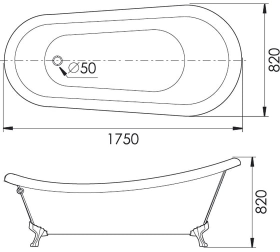 Акриловая ванна GEMY G9030 C