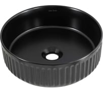 Керамическая накладная раковина ALLEN BRAU FANTASY Line без перелива, Ø360 мм, чёрный матовый 4.11032.31 00321300