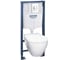 Система инсталляции Grohe Solido 4 в 1, с подвесным унитазом, сиденьем и панелью смыва 39441000 1