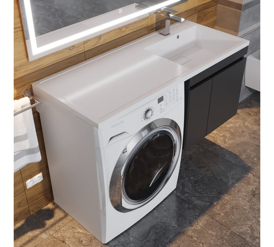 Раковина над стиральной машиной Uperwood Magenta 110 см, правая 2490000011